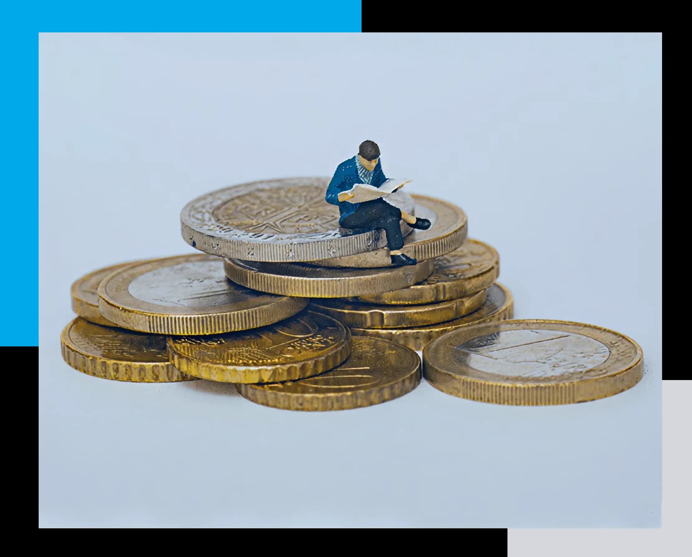 Coins representing financial growth
